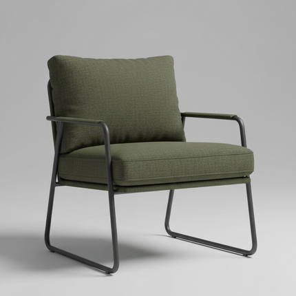 Sillón acento oliva pizarra