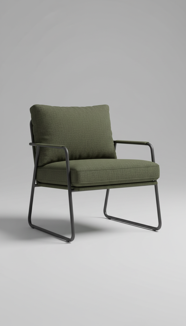 Sillón acento oliva pizarra
