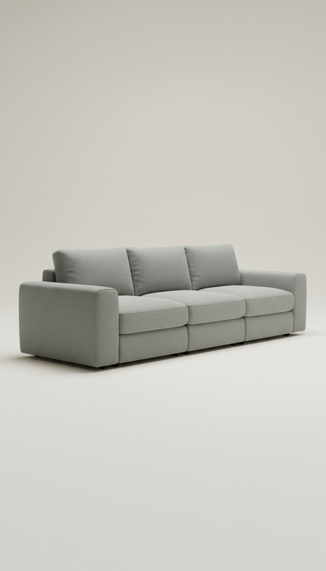 Sofá modular gris niebla