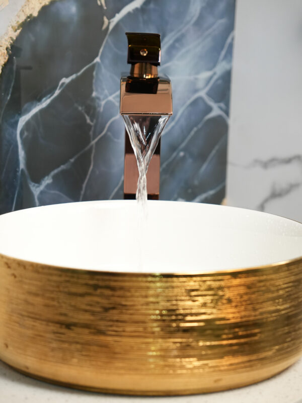 Grifo lavamanos oro rosa