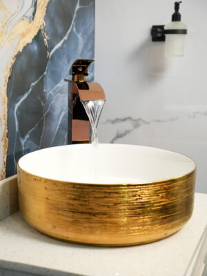 Grifo lavamanos oro rosa