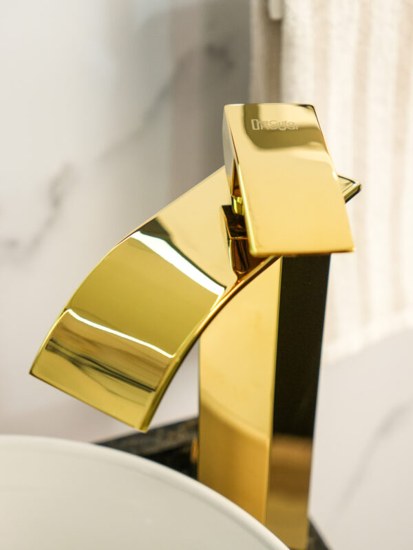 Grifo de lujo lavamanos oro