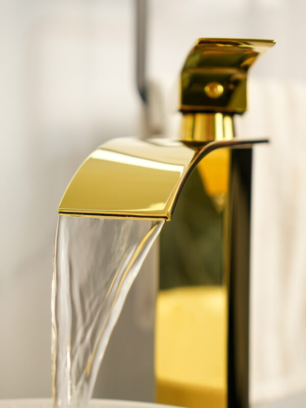 Grifo de lujo lavamanos oro